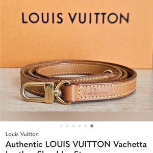 Authentic LOUIS VUITTON Vachetta
Leather Shoulder Strap